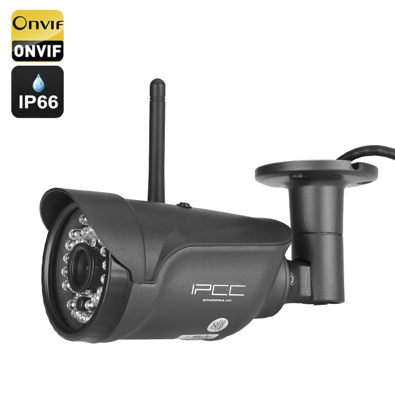IP Lauko Apsaugos Kamera Su Wi-Fi (720p, SD įrašymas, IP66, -40+60℃, ONVIF, 8Gb Atmintis)