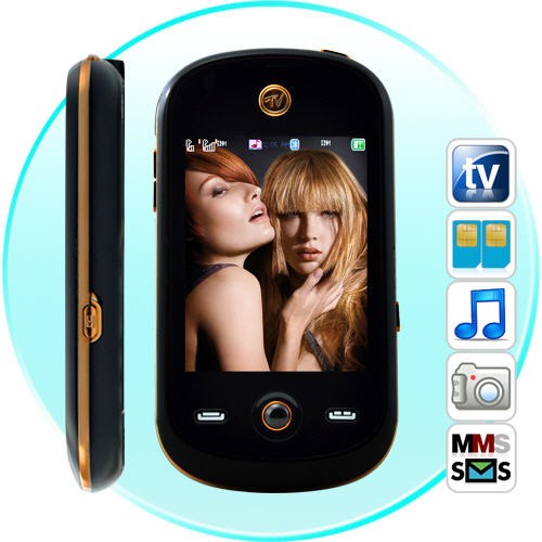 Encanto Mini Mobilusis Telefonas - (TV, Kamera, Dual SIM, Touchscreen)