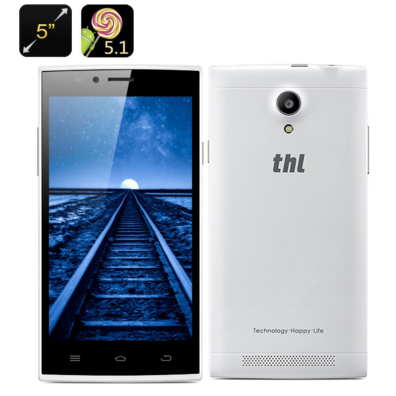 Išmanusis Android Telefonas "THL T6C" (Quad Core CPU, 1GB RAM, 5" Display, 2 SIM, 2 Kameros)