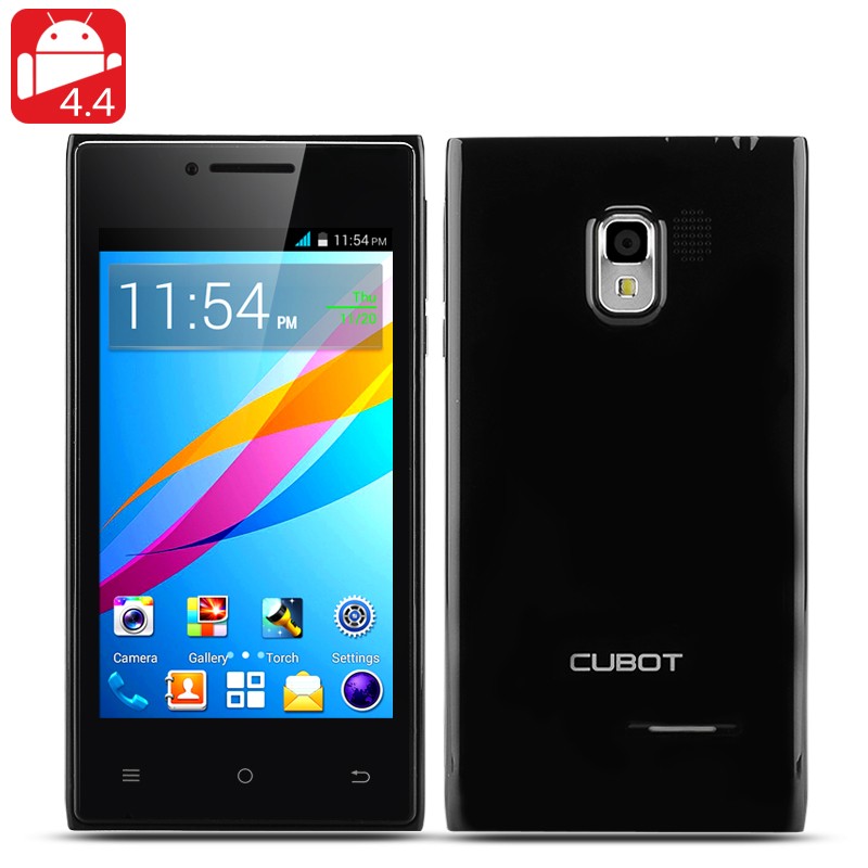 Android Telefonas "Cubot" (Android 4.4 Phone, Dual Core CPU, 512MB RAM, 4 Inch Screen, Dual SIM, 4GB Memory)