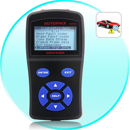 Profesionalus OBD-II Klaidų Skaitytuvas Autophix OM520 (Live data,  CAN, PWM, VPW, KPW, ISO9141 Protokolai)