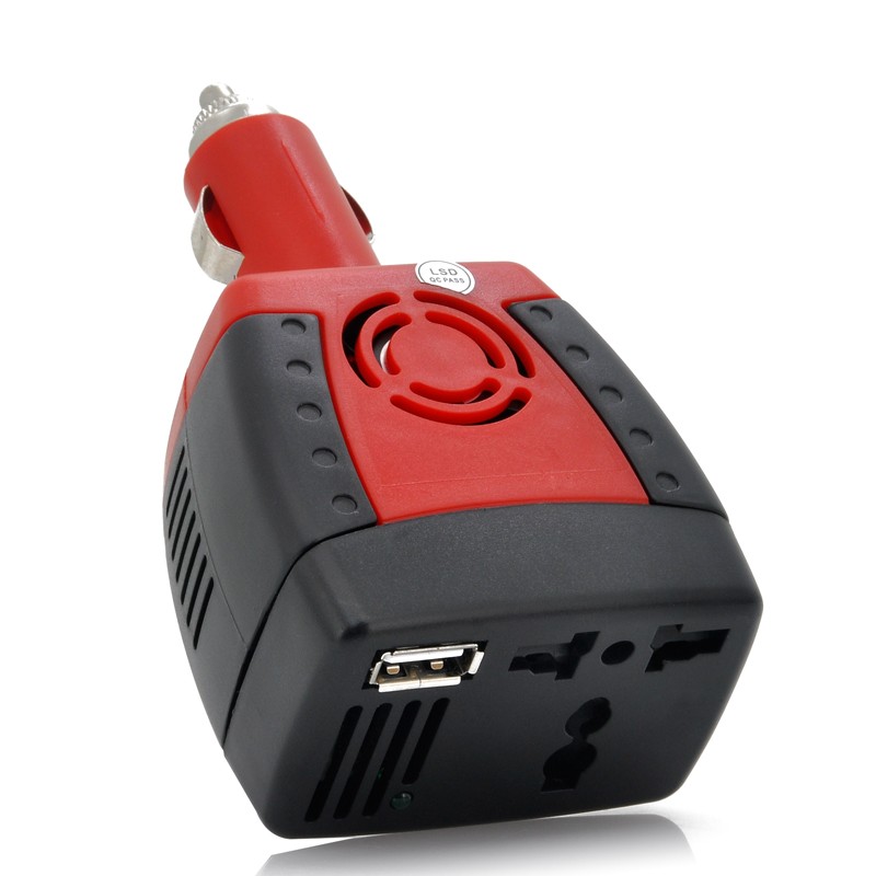 Automobilinis Įtampos Keitiklis - Inverteris 12V - 220V 50Hz (150W + USB jungtis)