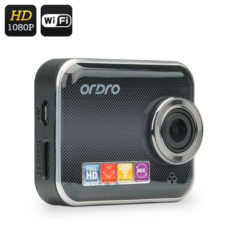 Vaizdo Registratorius "Ordro Q505W" 1080p Full HD, WiFi, G-Sensorius, 160° filmavimo kampas, Android ir iOS palaikymas