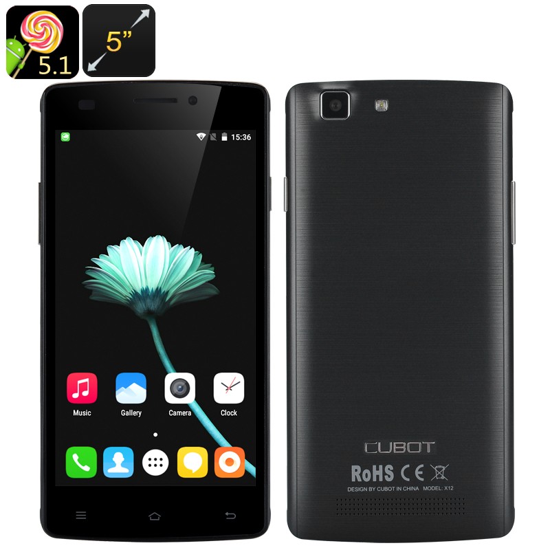 Išmanusis telefonas "Cubot X12" - Android 5.1 4G, 5" ekranas, Quad Core CPU, 1Gb RAM, 2SIM, Micro SD