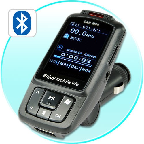 FM Moduliatorius MP4 Grotuvas Su Bluetooth 2Gb Black