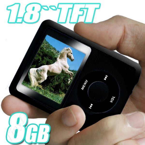 8Gb BlackQube MP4 Grotuvas (FM radijas, eBook 1.8")