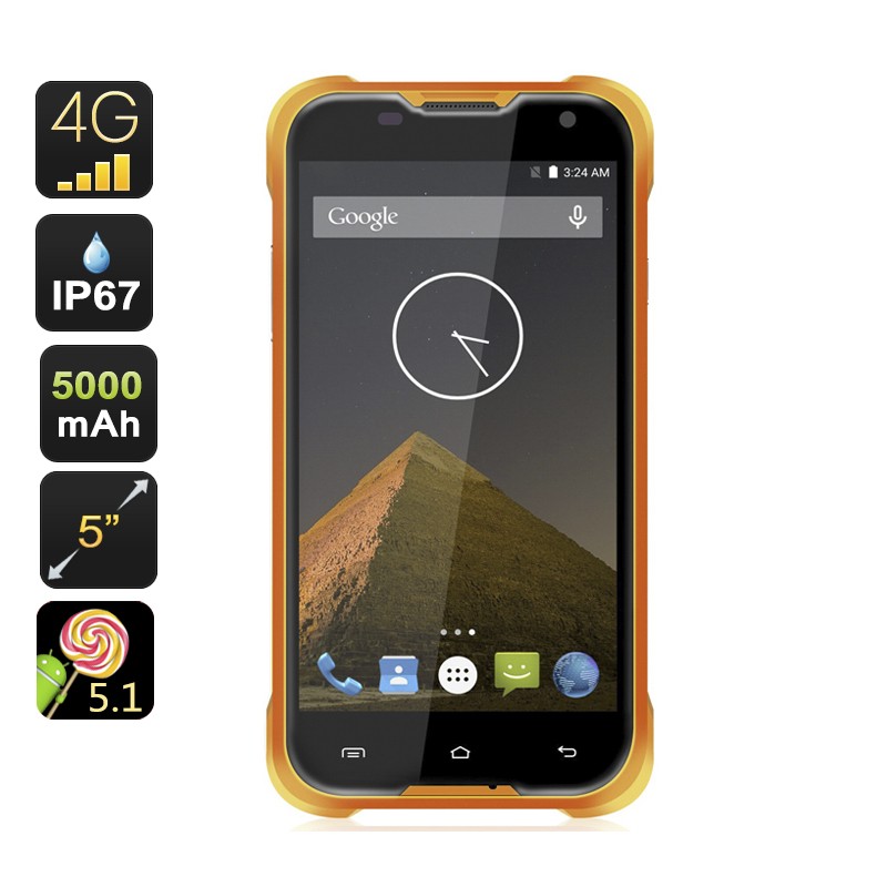 Išmanusis Telefonas "Blackview BV5000" - IP67, 4G, Quad Core CPU, 5" ekranas, 5000mAh baterija, Android 5.1