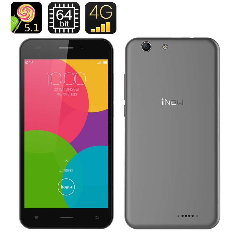 Mobilusis telefonas "iNew U5 Smartphone" - 5" ekranas, Quad Core CPU, Android 5.1 OS, 1GB RAM+16GB memory