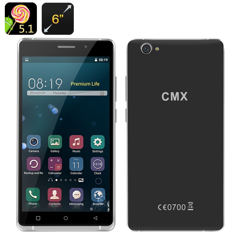Išmanusis telefonas "CMX Phablo Smartphone" Android 5.1 (6" Ekranas, 4 branduolių procesorius, Bluetooth 4.0, 2 SIM)