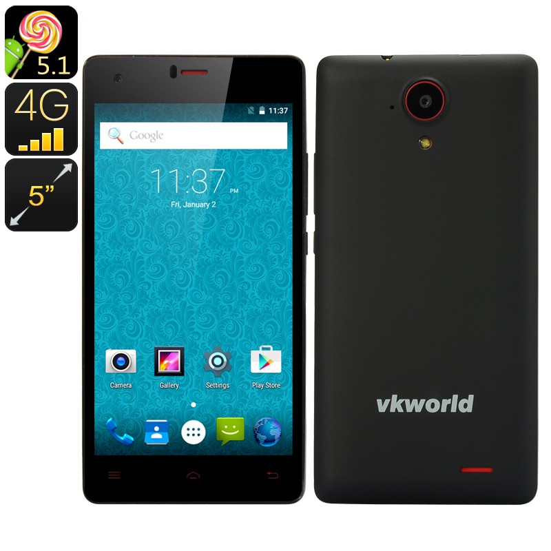 Išmanusis telefonas "VKWorld 6735x" - 5" ekranas, Android 5.1 OS, 4G, 2SIM, QUAD Core Procesorius, 3000mAh Baterija