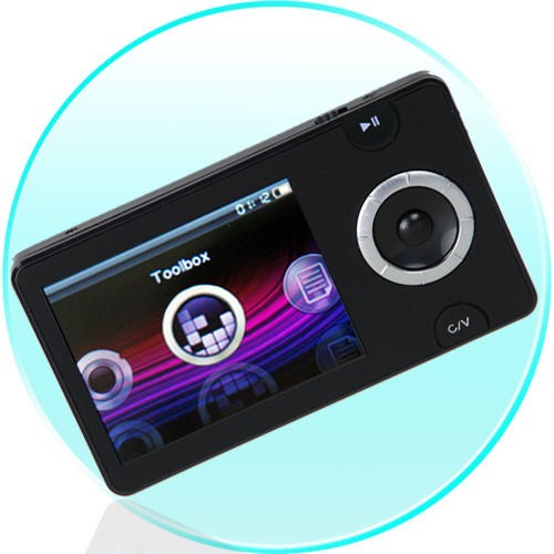 8GB MP4 Grotuvas Su Valdymo Ratuku + Didelio Kontrasto Ekranas