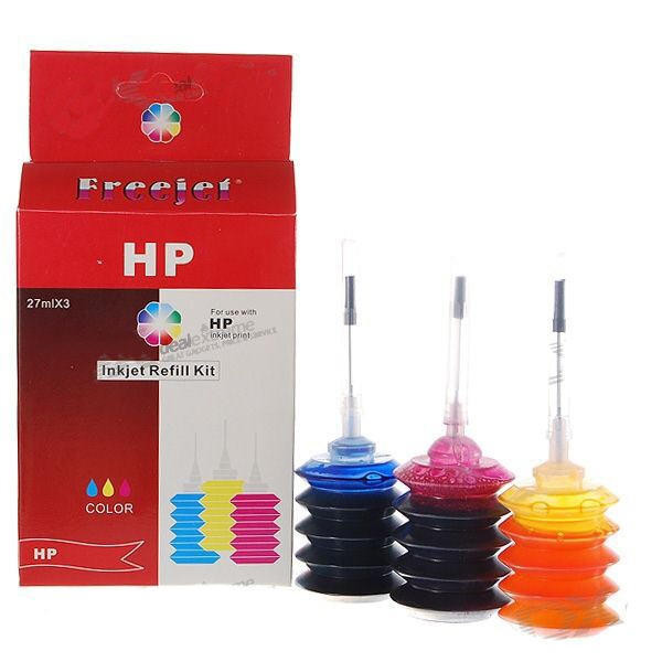 HP Refill Kit Spausdintuvų Kasečių Spalvotas Rašalas (3*27ml)