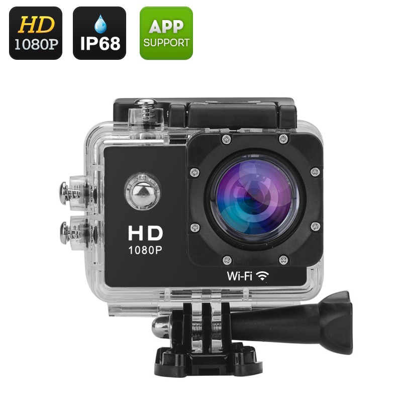 1080p Veiksmo Kamera Su Wi-Fi (12MP, 140° filmavimo kampas, 1,5" LCD, Waterproof 30M)