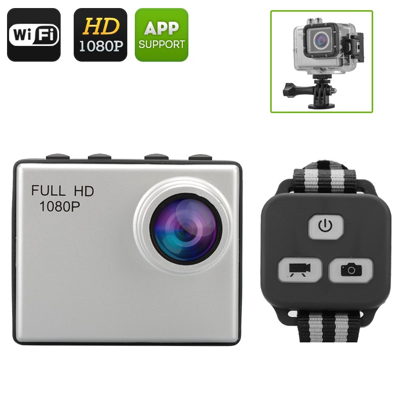 Veiksmo kamera Su Nuotoliniu Valdymu 12MP Sports Camera - 160 filmavimo kampas, 50m Waterproof, 2' ekranasm, Wi-fi