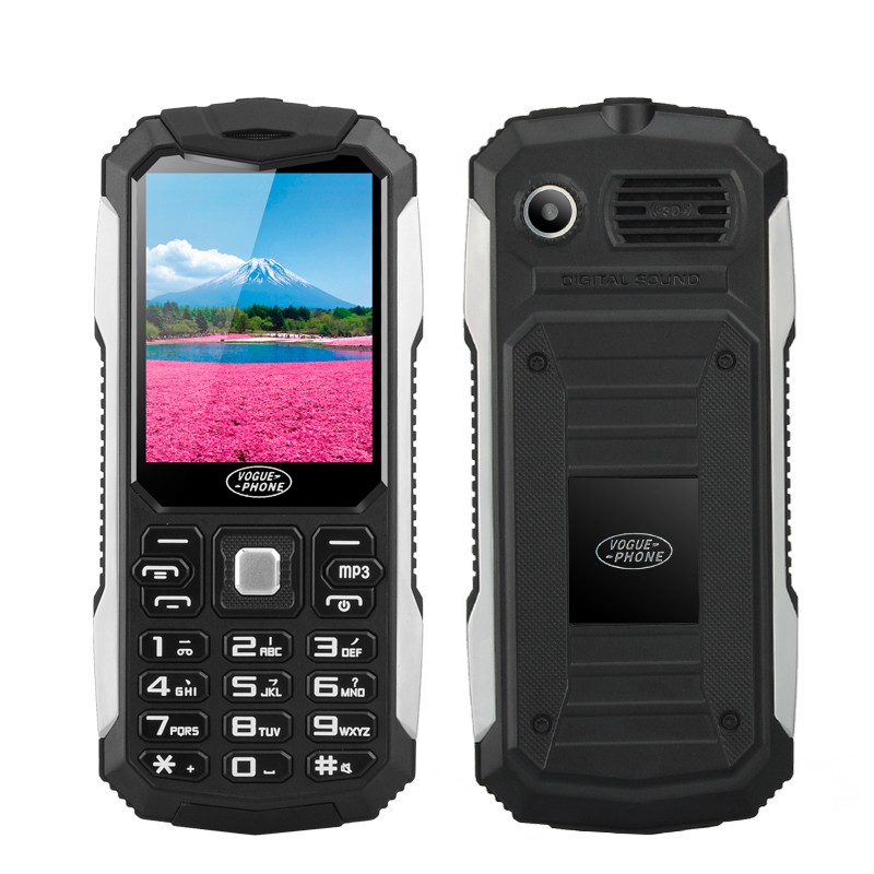 Mobilusis telefonas "Vogue S6" - (2.4" LCD, Bluetooth, 2600mAh baterija, Prožektorius, Quad Band 2SIM)
