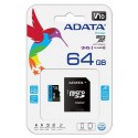 ADATA 64GB MicroSDXC Atminties Kortelė (Class10 + SD adapteris)