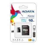 ADATA 16GB Atminties Kortelė MicroSDHC UHS-I Class10 +SD adapteris