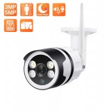 Belaidė Lauko WIFI Apsaugos Kamera Techage 5MP (Judesio Aptikimas, ONVIF, IP66)